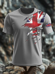 Men's Britsh Imitation Cotton Short-Sleeved Printed T-shirt vetvanguards