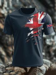 Men's Britsh Imitation Cotton Short-Sleeved Printed T-shirt vetvanguards