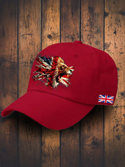 Unisex UK Flag Lion Printed Hat vetvanguards