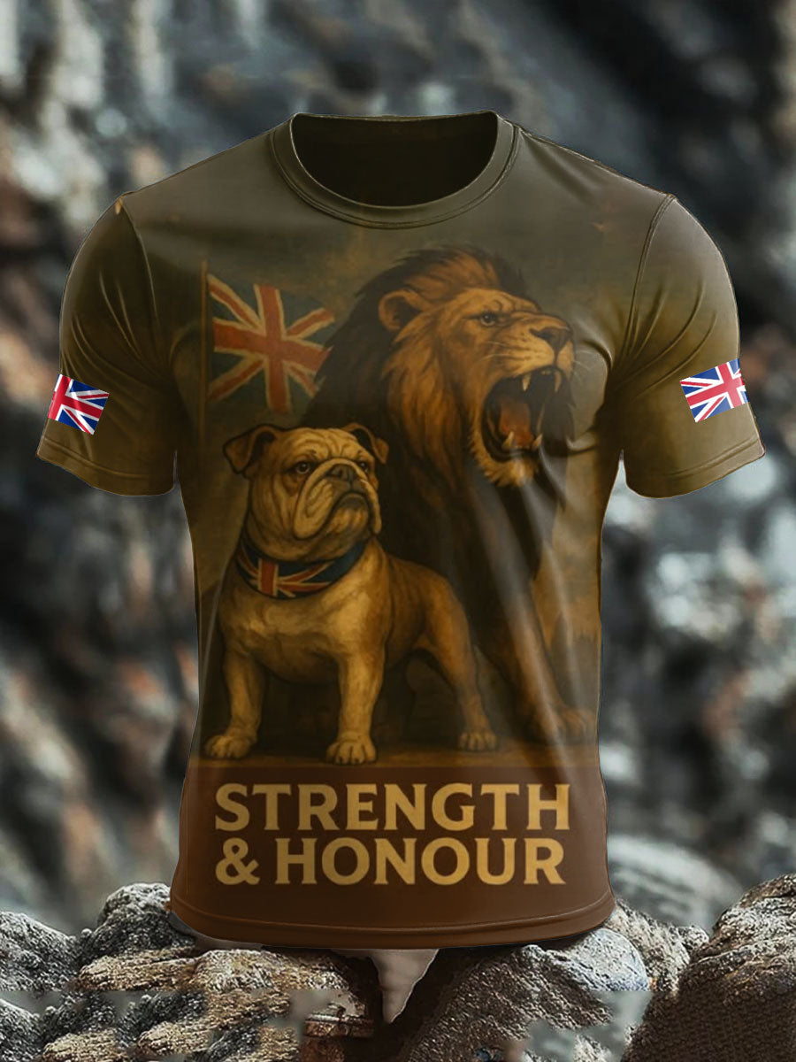 Men's UK Flag Proud Printed T-shirt vetvanguards