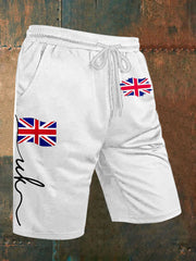 Men's Union Jack Print Casual Shorts vetvanguards