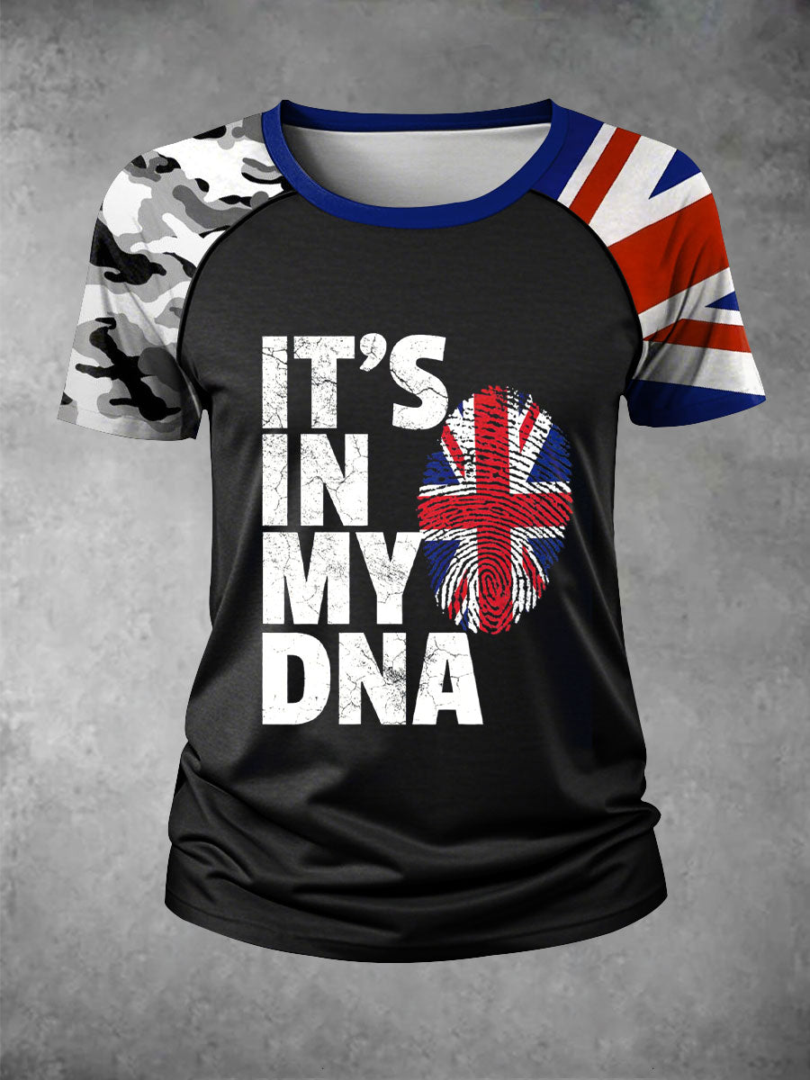 Women's Flag of the United Kingdom It's in my DNA T-shirts vetvanguards