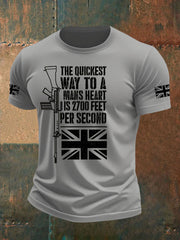Men's British Veteran Printed imitation cotton short-sleeved T-shirt vetvanguards