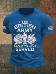 Men's British Veteran Printed imitation cotton short-sleeved T-shirt vetvanguards