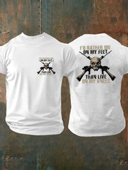 Men's British Veteran Printed imitation cotton short-sleeved T-shirt vetvanguards
