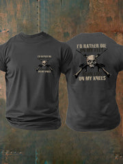 Men's British Veteran Printed imitation cotton short-sleeved T-shirt vetvanguards