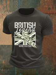 Men's British Veteran Printed imitation cotton short-sleeved T-shirt vetvanguards