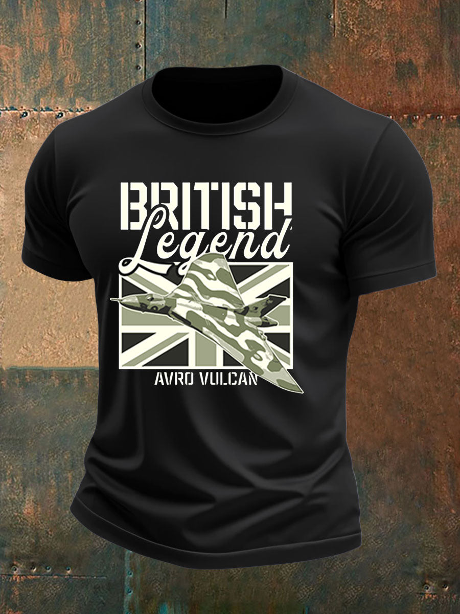 Men's British Veteran Printed imitation cotton short-sleeved T-shirt vetvanguards