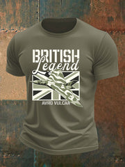 Men's British Veteran Printed imitation cotton short-sleeved T-shirt vetvanguards