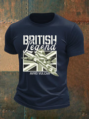 Men's British Veteran Printed imitation cotton short-sleeved T-shirt vetvanguards