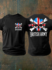Men's British Veteran Printed imitation cotton short-sleeved T-shirt vetvanguards