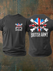 Men's British Veteran Printed imitation cotton short-sleeved T-shirt vetvanguards