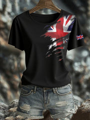 Women's British Printed short-sleeved T-shirt vetvanguards