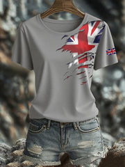 Women's British Printed short-sleeved T-shirt vetvanguards