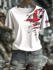 Women's British Printed short-sleeved T-shirt vetvanguards