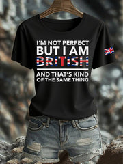 Women's British Printed Iron On Short Sleeve T-Shirt vetvanguards
