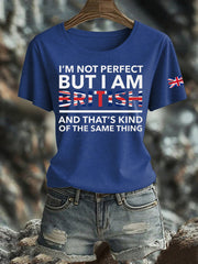 Women's British Printed Iron On Short Sleeve T-Shirt vetvanguards