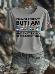 Women's British Printed Iron On Short Sleeve T-Shirt vetvanguards