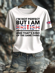 Women's British Printed Iron On Short Sleeve T-Shirt vetvanguards