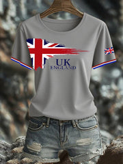 Women's British Printed short-sleeved T-shirt vetvanguards