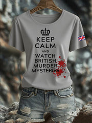 Women's British Printed short-sleeved T-shirt vetvanguards