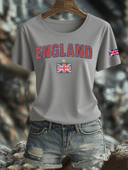 Women's British Printed Iron On Short Sleeve T-Shirt vetvanguards
