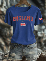 Women's British Printed Iron On Short Sleeve T-Shirt vetvanguards