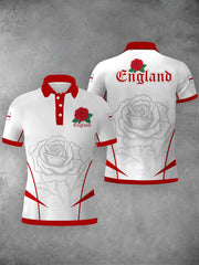 Women's England Flag 'English Rose' Short Sleeve Tee vetvanguards