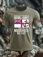 Men's United Kingdom Print imitation cotton short-sleeved T-shirt vetvanguards