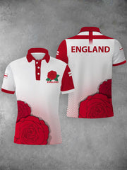 Women's England Flag 'English Rose' Short Sleeve Tee vetvanguards