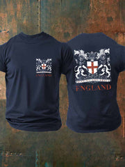 Men's  England imitation cotton short-sleeved T-shirt vetvanguards
