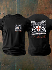 Men's  England imitation cotton short-sleeved T-shirt vetvanguards