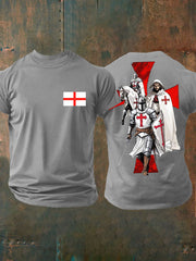 Men's  English Crusaders Printed imitation cotton short-sleeved T-shirt vetvanguards