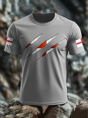 Men's England UK Flag Printed T-shirt vetvanguards
