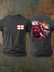 Men's English Crusaders Printed imitation cotton short-sleeved T-shirt vetvanguards