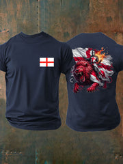 Men's English Crusaders Printed imitation cotton short-sleeved T-shirt vetvanguards