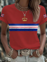 Women's UK Flag Art Printed T-shirt vetvanguards