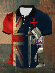 Men's UK Flag Printed Casual Tee vetvanguards