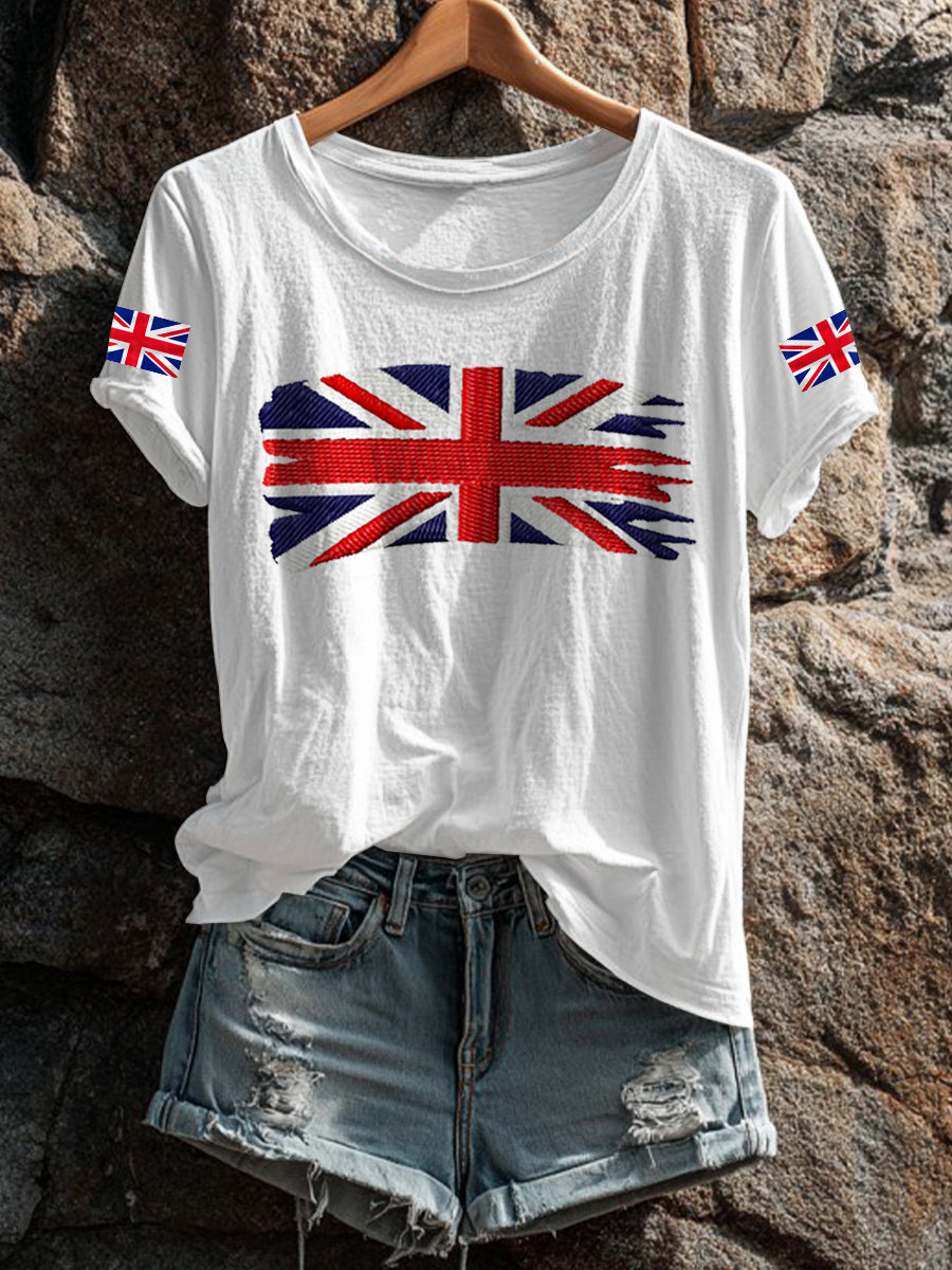 Women's UK Flag Printed T-shirt vetvanguards