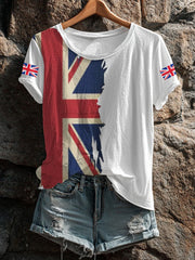 Women's UK Flag Printed T-shirt vetvanguards