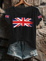 Women's UK Flag Printed T-shirt vetvanguards