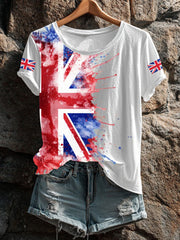 Women's UK Flag Printed T-shirt vetvanguards