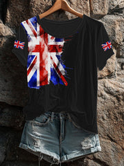 Women's UK Flag Printed T-shirt vetvanguards