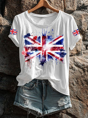 Women's UK Flag Printed T-shirt vetvanguards