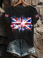 Women's UK Flag Printed T-shirt vetvanguards