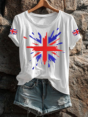 Women's UK Flag Printed T-shirt vetvanguards