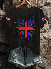 Women's UK Flag Printed T-shirt vetvanguards