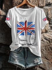Women's UK Flag Printed T-shirt vetvanguards