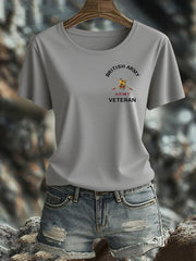Women's British Veteran Iron On Short Sleeve T-Shirt vetvanguards