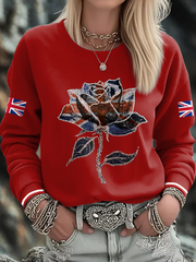 Women's UK Flag Art Printed Sweatshirt vetvanguards